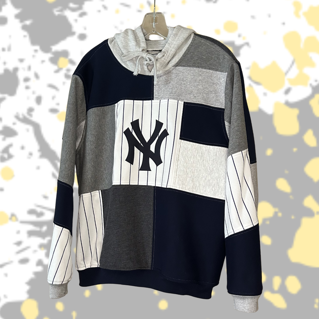 New York Yankees Grey Jersey Hoodie